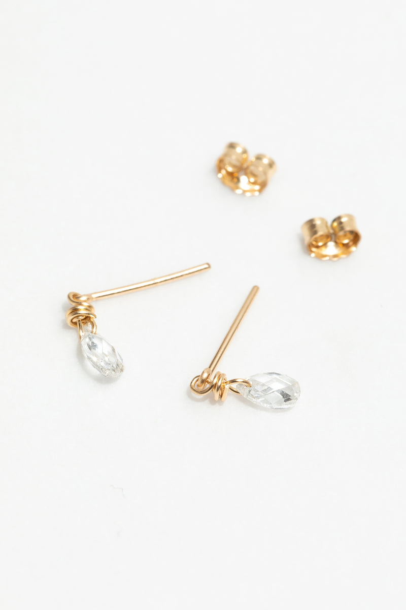 Mia tassel studs - 750‰ gold White diamond
