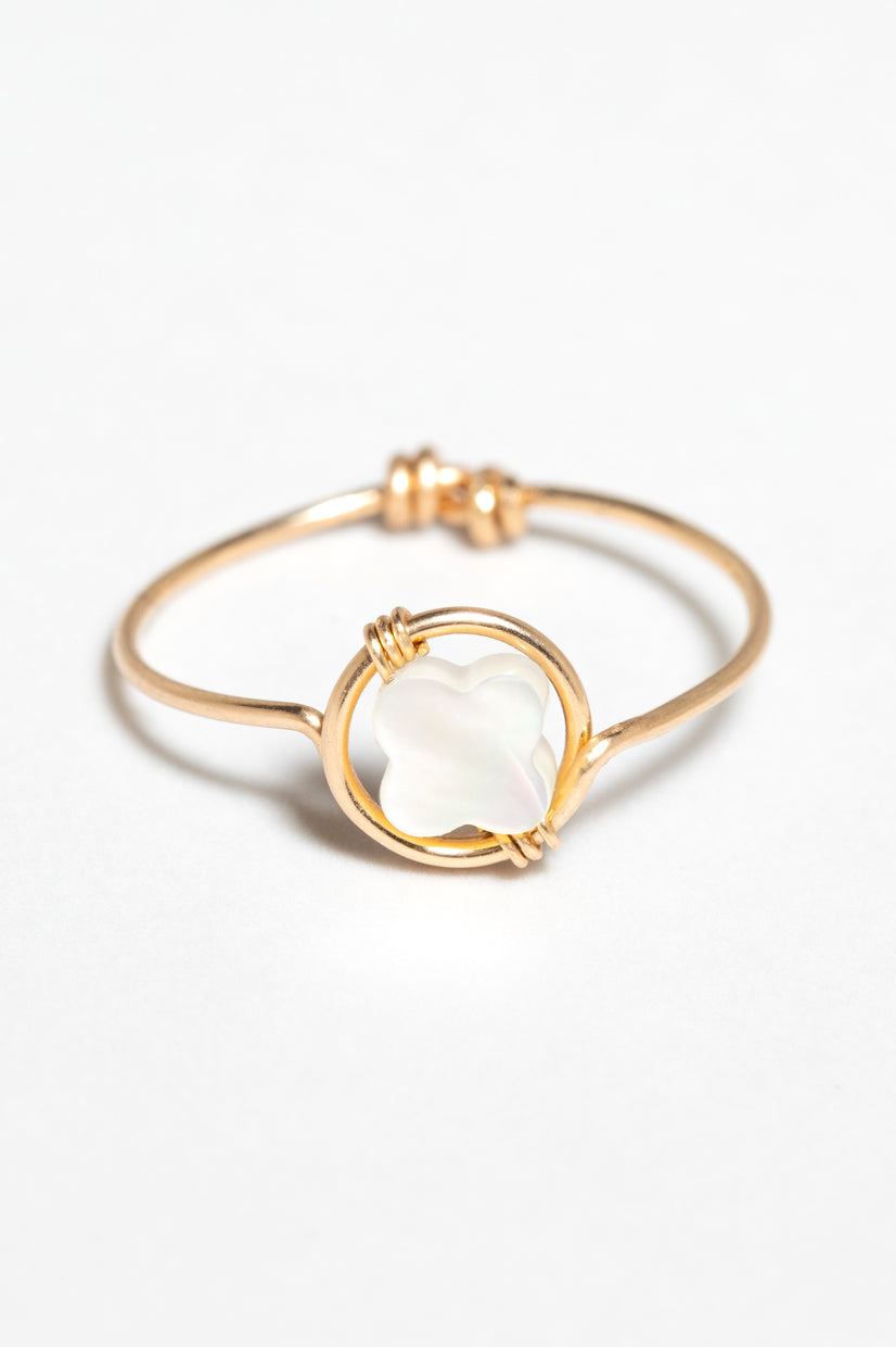 Swan star ring - Mother of pearl