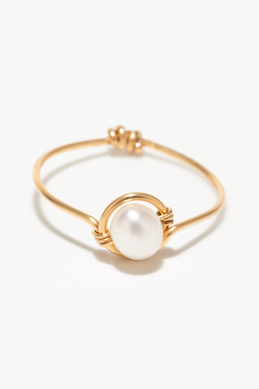 Swan Ring - Cultured pearl
