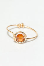Swan Ring - Hessonite