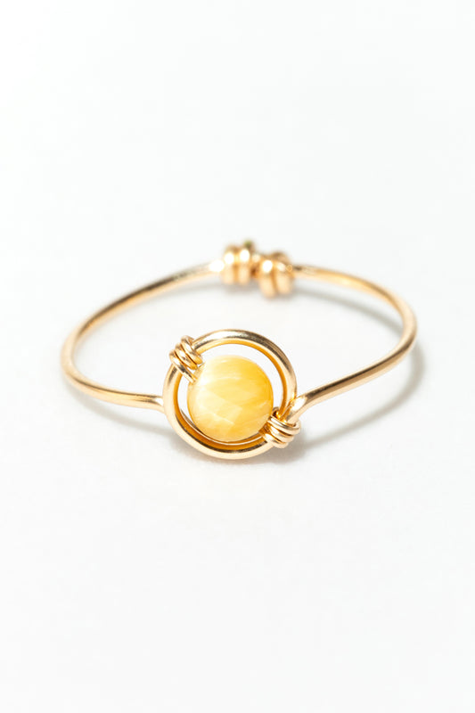 Swan Ring - Tiger's Eye