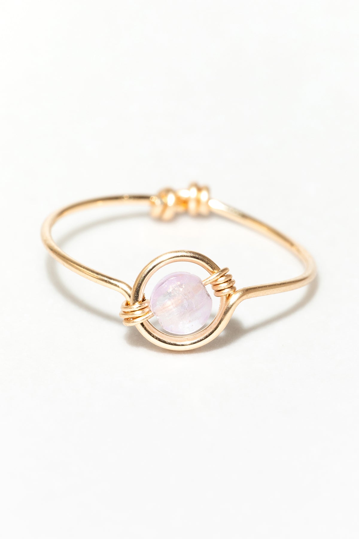 Swan Ring - Purple Jade