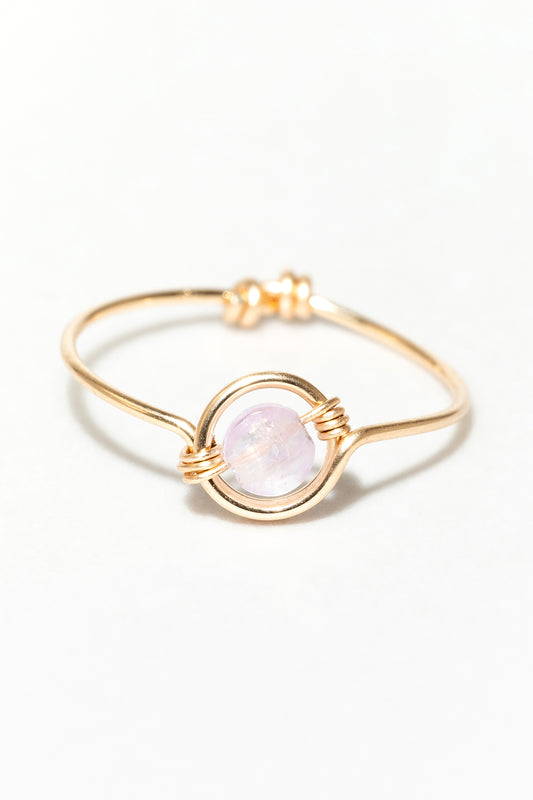 Swan Ring - Purple Jade