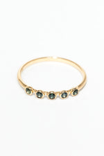 Maria Ring - 750‰ Gold - Green Sapphire