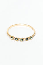 Sonia Ring - 750‰ Gold - Green Sapphire