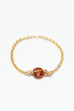 Stella chain ring - Hessonite