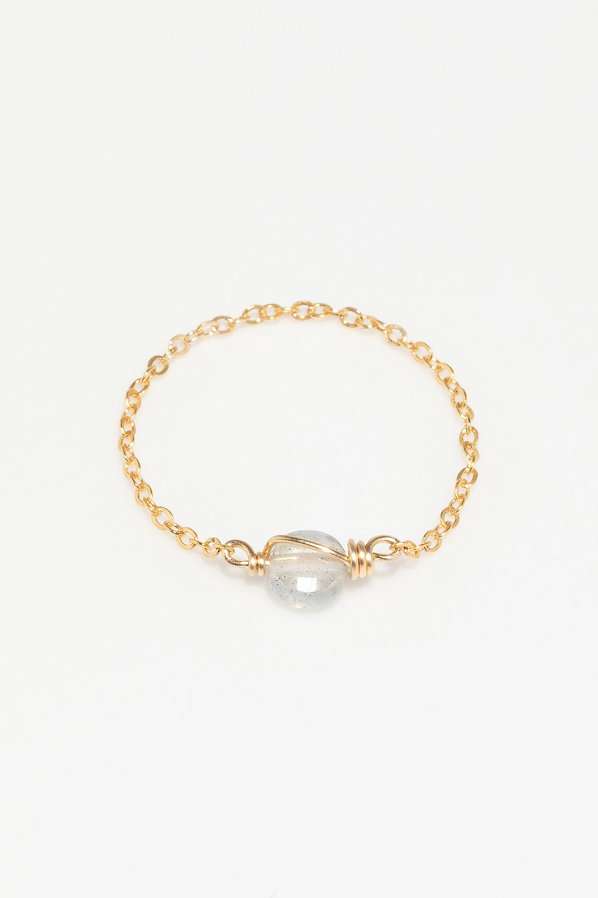 Stella Chain Ring - Labradorite