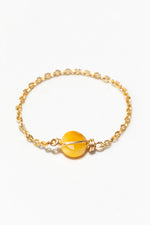 Stella chain ring - Tiger's eye