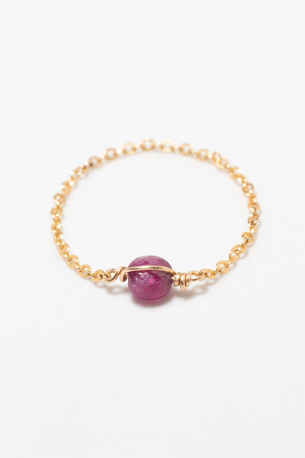 Stella chain ring - Ruby