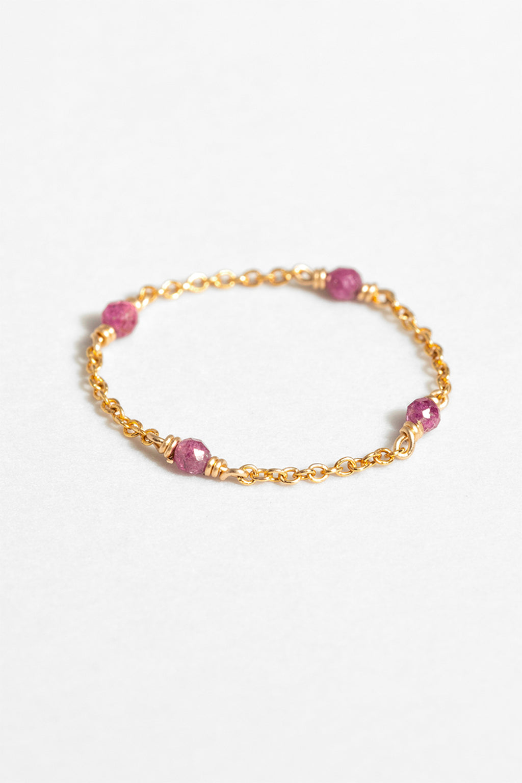 Satellite chain ring - Ruby