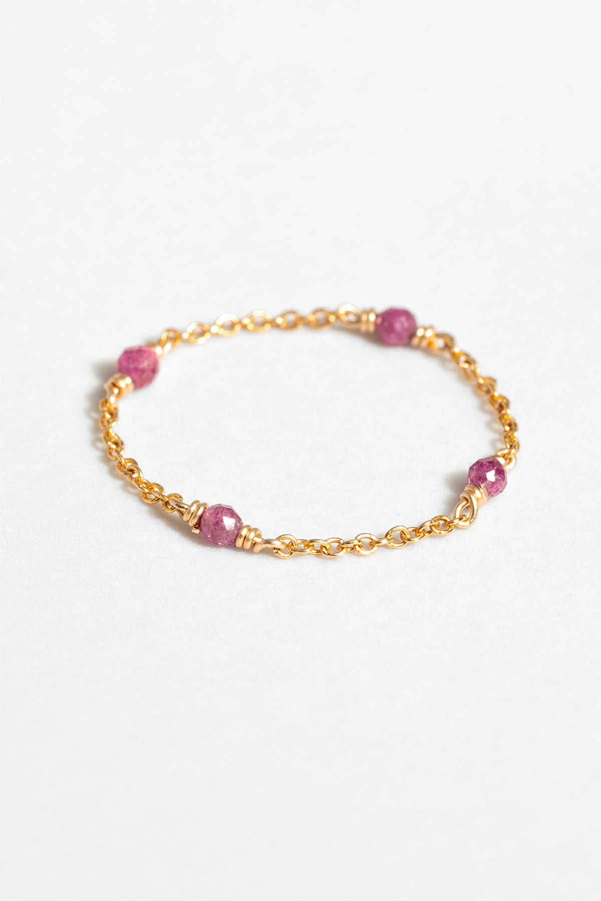 Satellite chain ring - Ruby