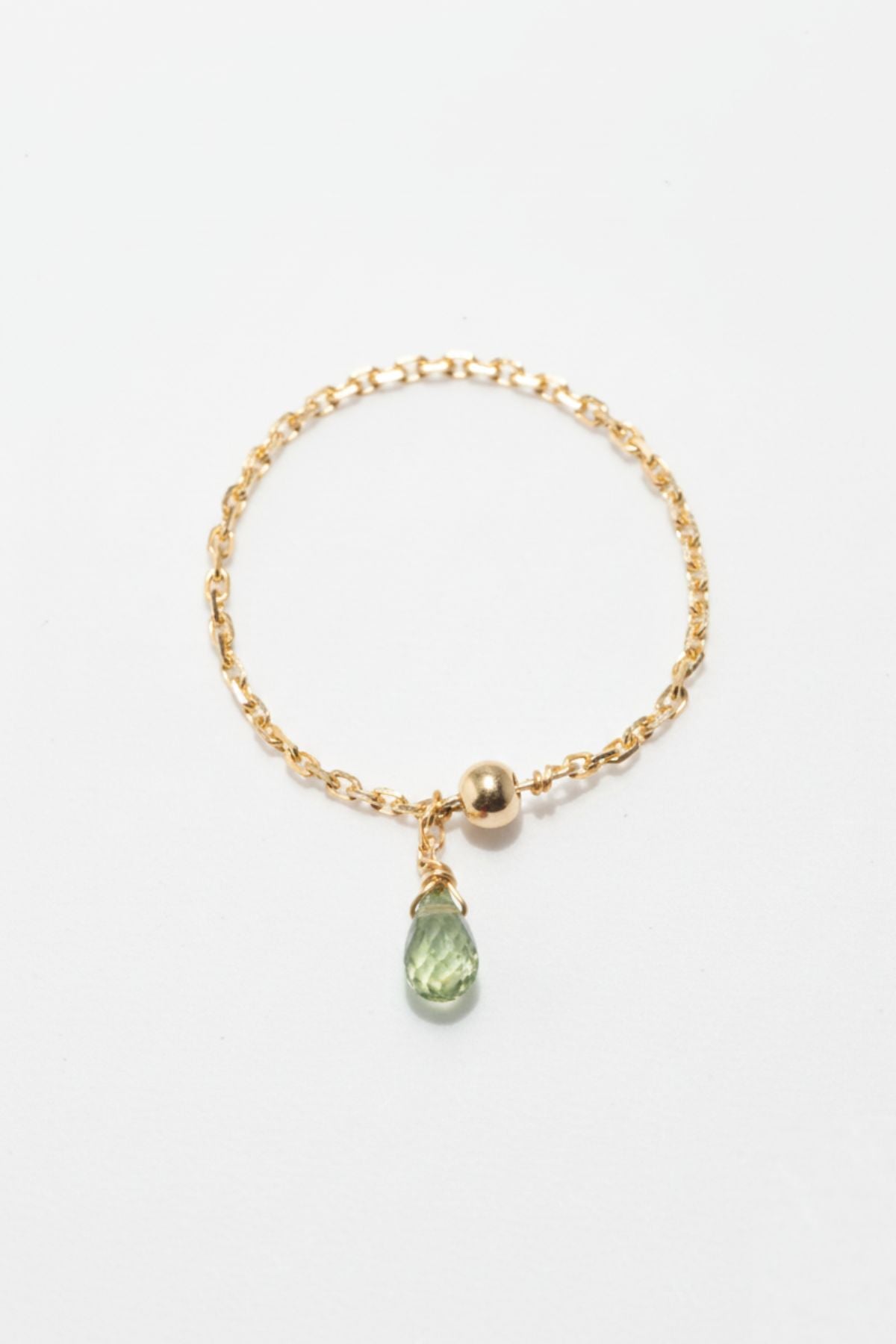 Mia Ring – 750‰ Gold – Light Green Sapphire