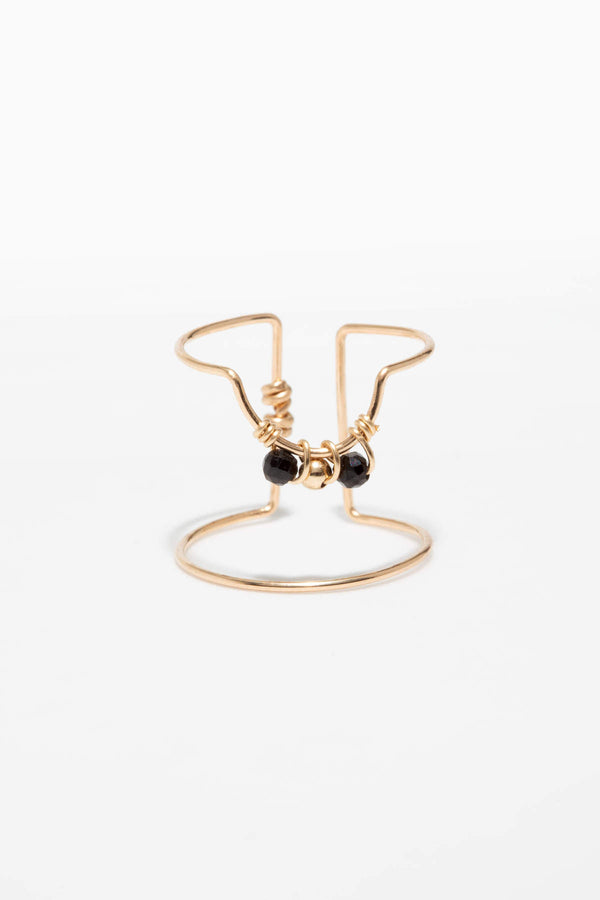 Woven nail ring - Spinel