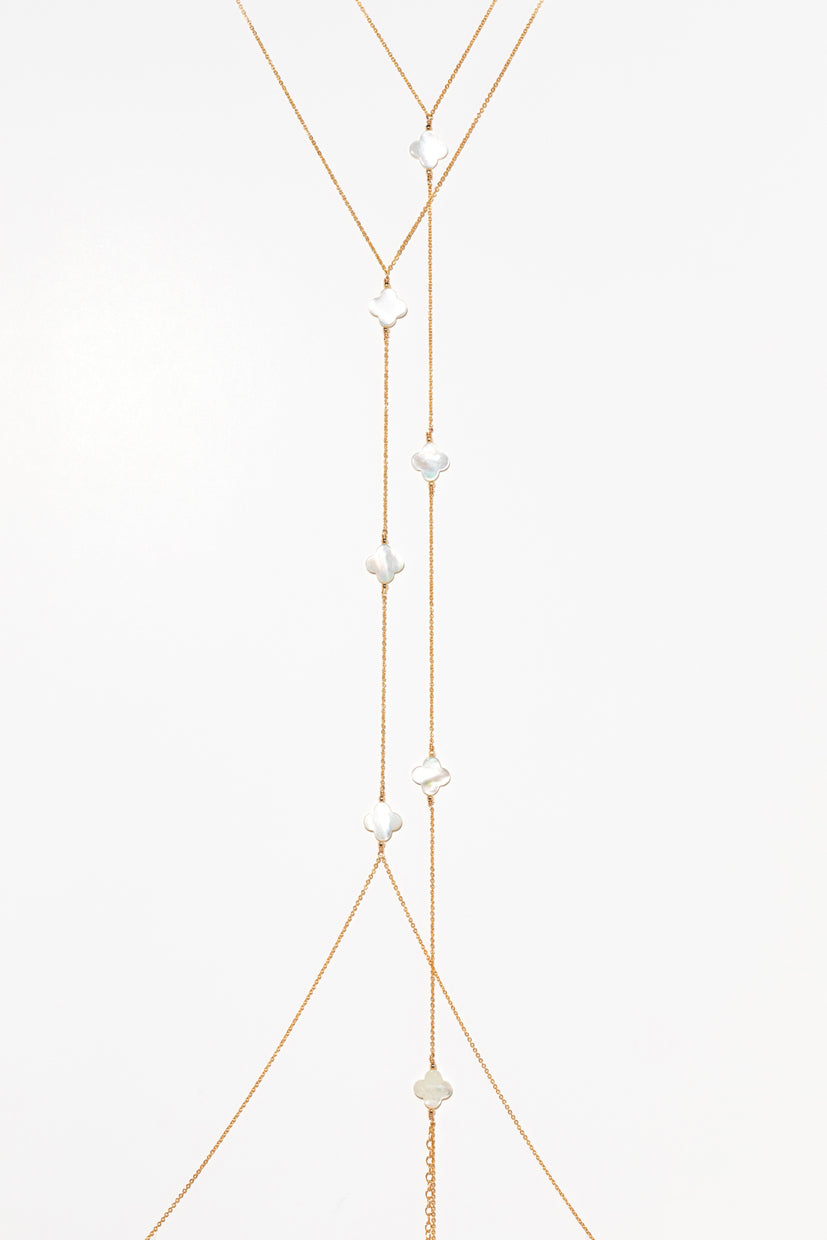 Swan body jewel - White pearl stars