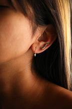 Anna chain earrings - Emerald