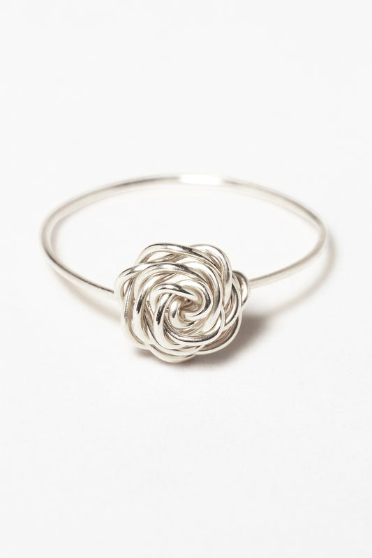 Twisted flower ring - Silver