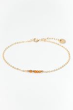 Théa Bracelet - Orange Garnet
