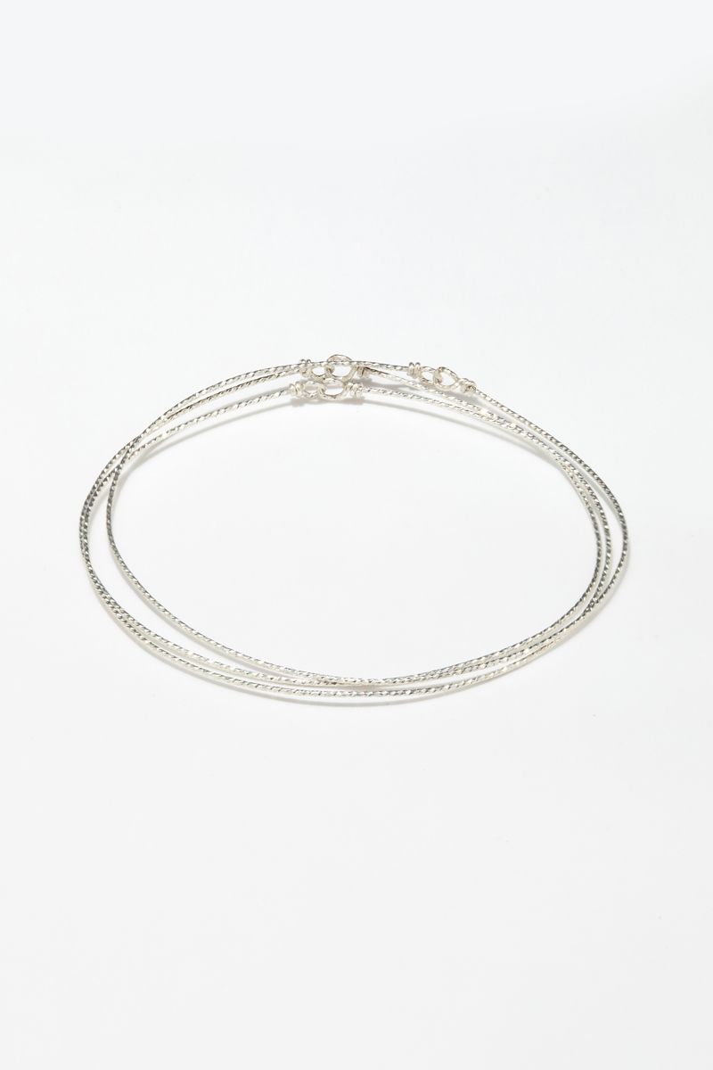 Set of 3 sparkle bangles - Silver