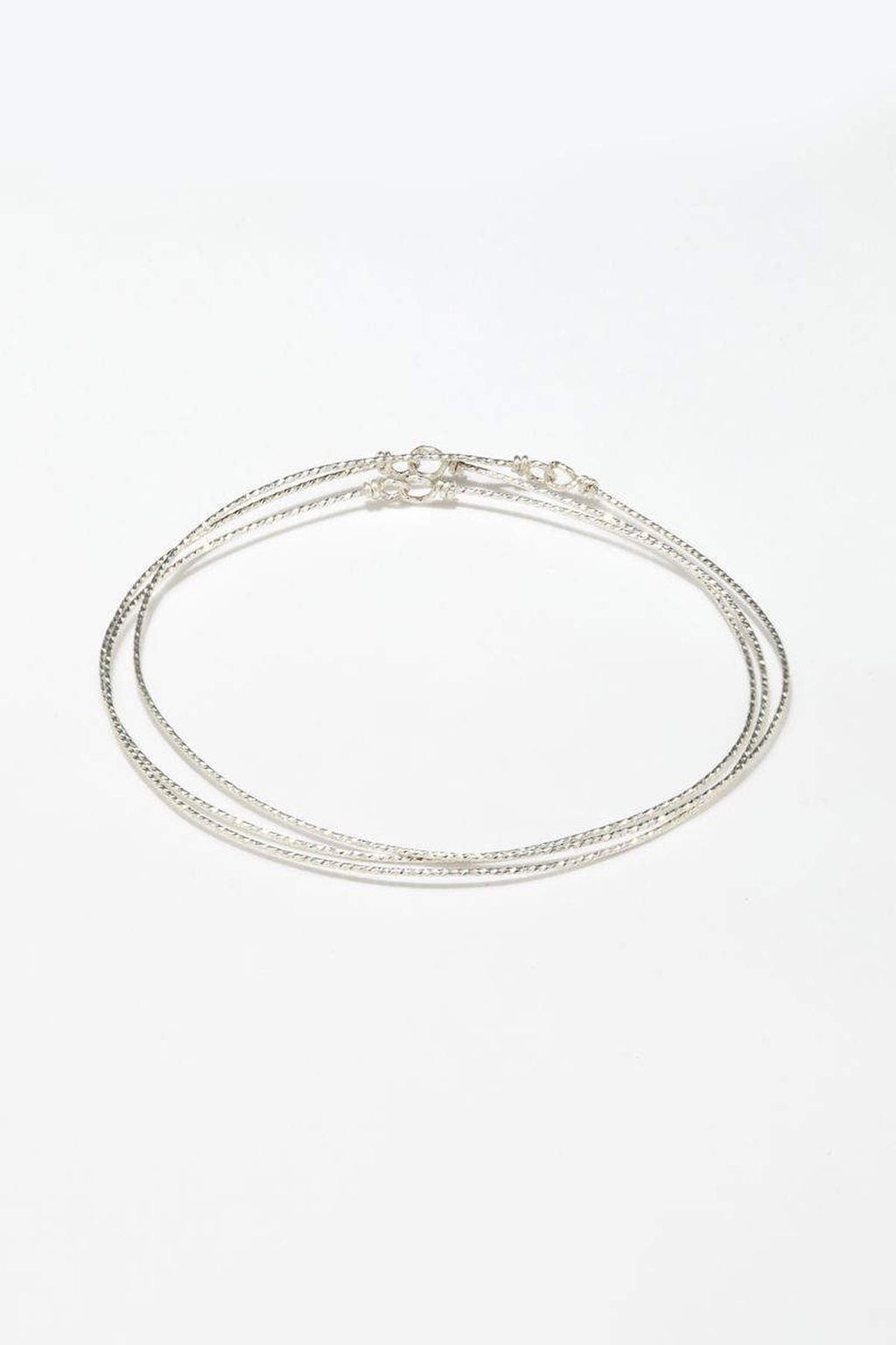 Set of 3 sparkle bangles - Silver
