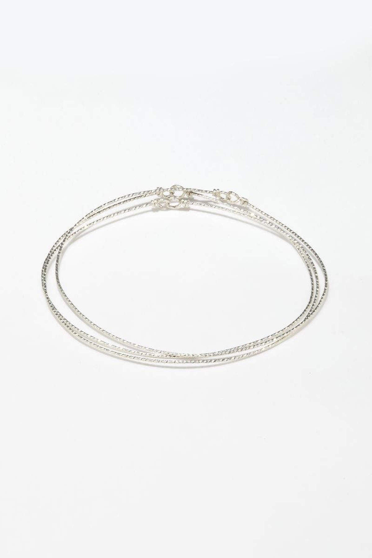 Set of 3 sparkle bangles - Silver
