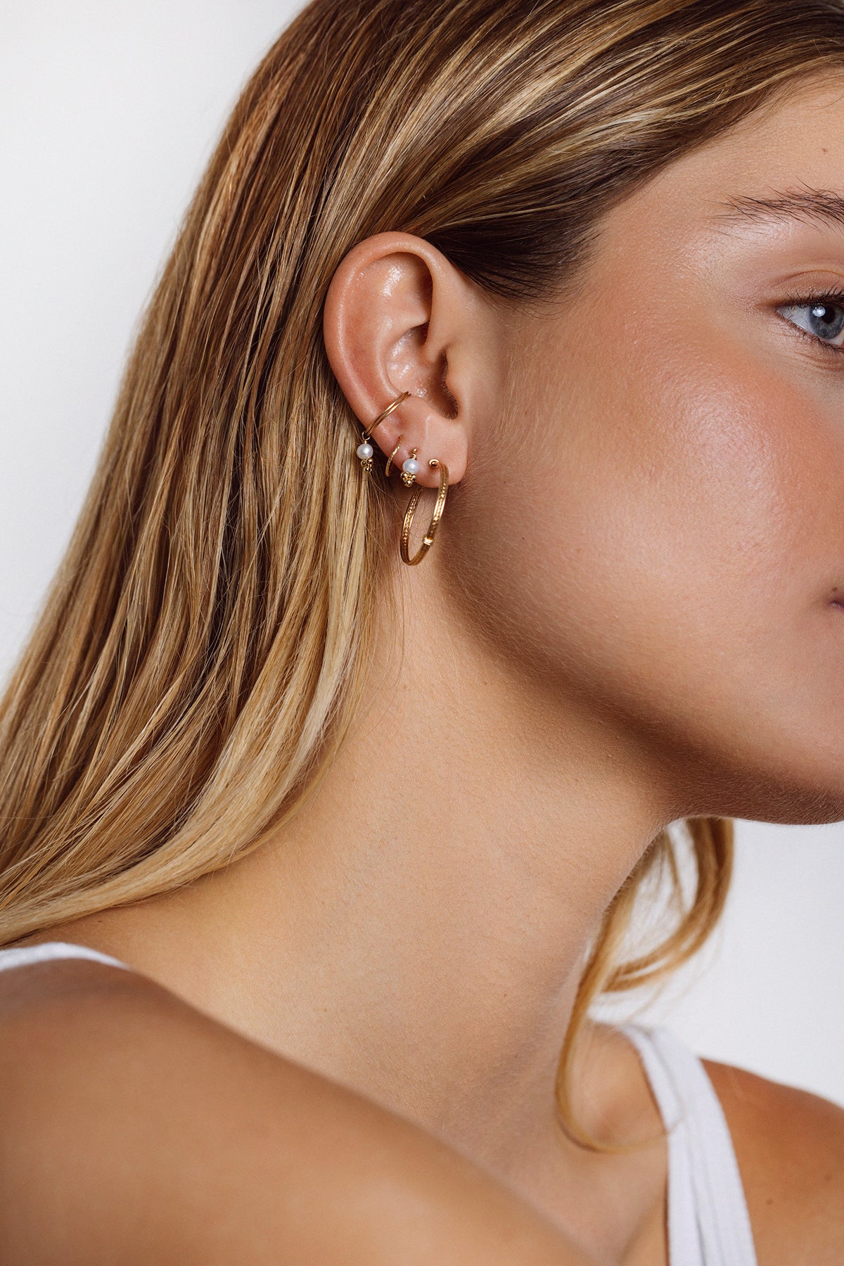 Fake Gaïa piercing - Cultured pearl