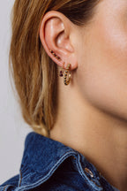 Large beaded hoop earrings