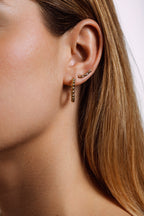 Large beaded hoop earrings