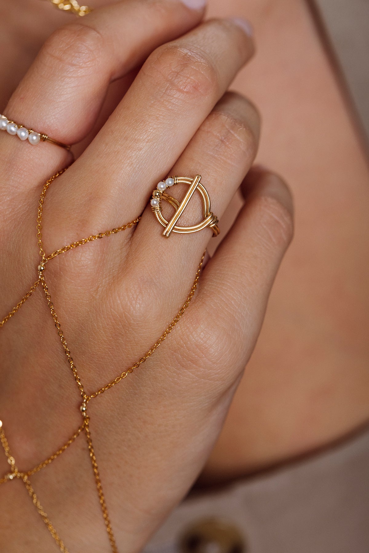 Gold Ring - Cultured Pearl