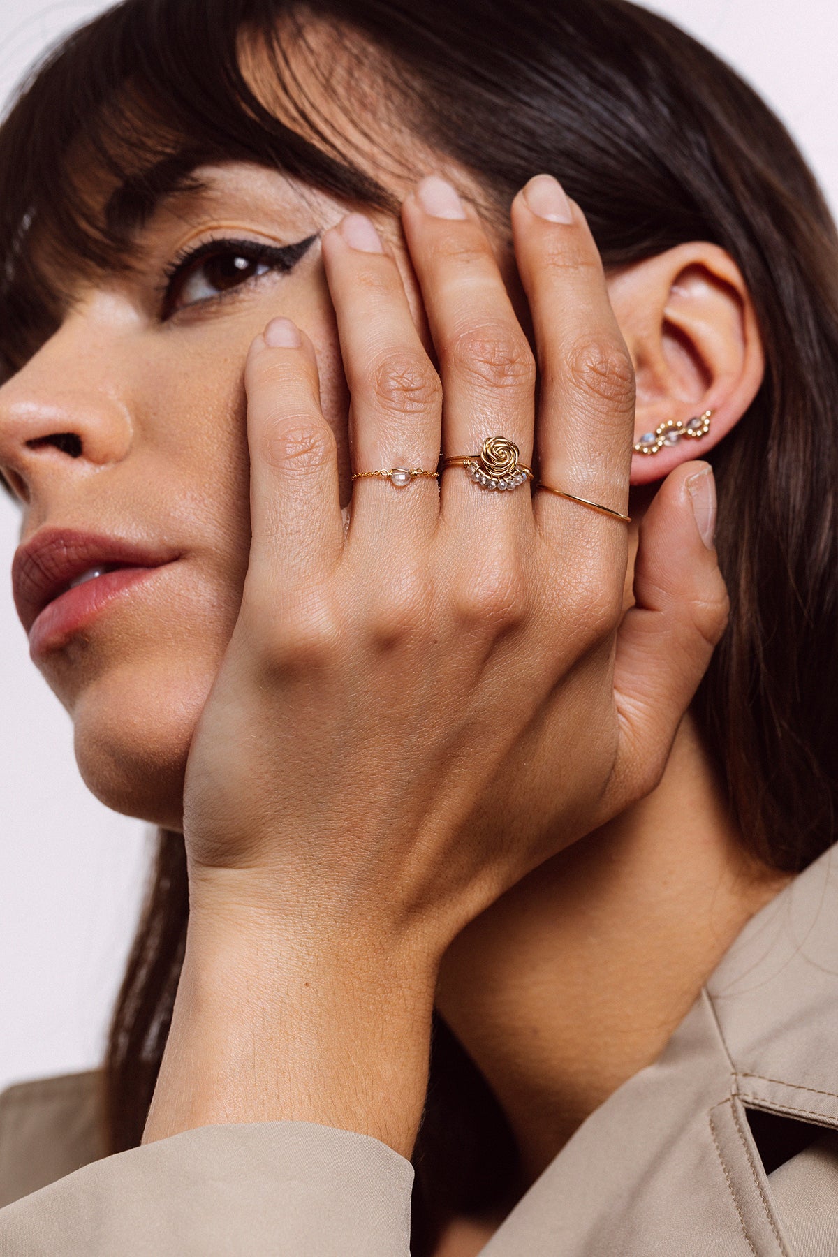 Twisted flower ring