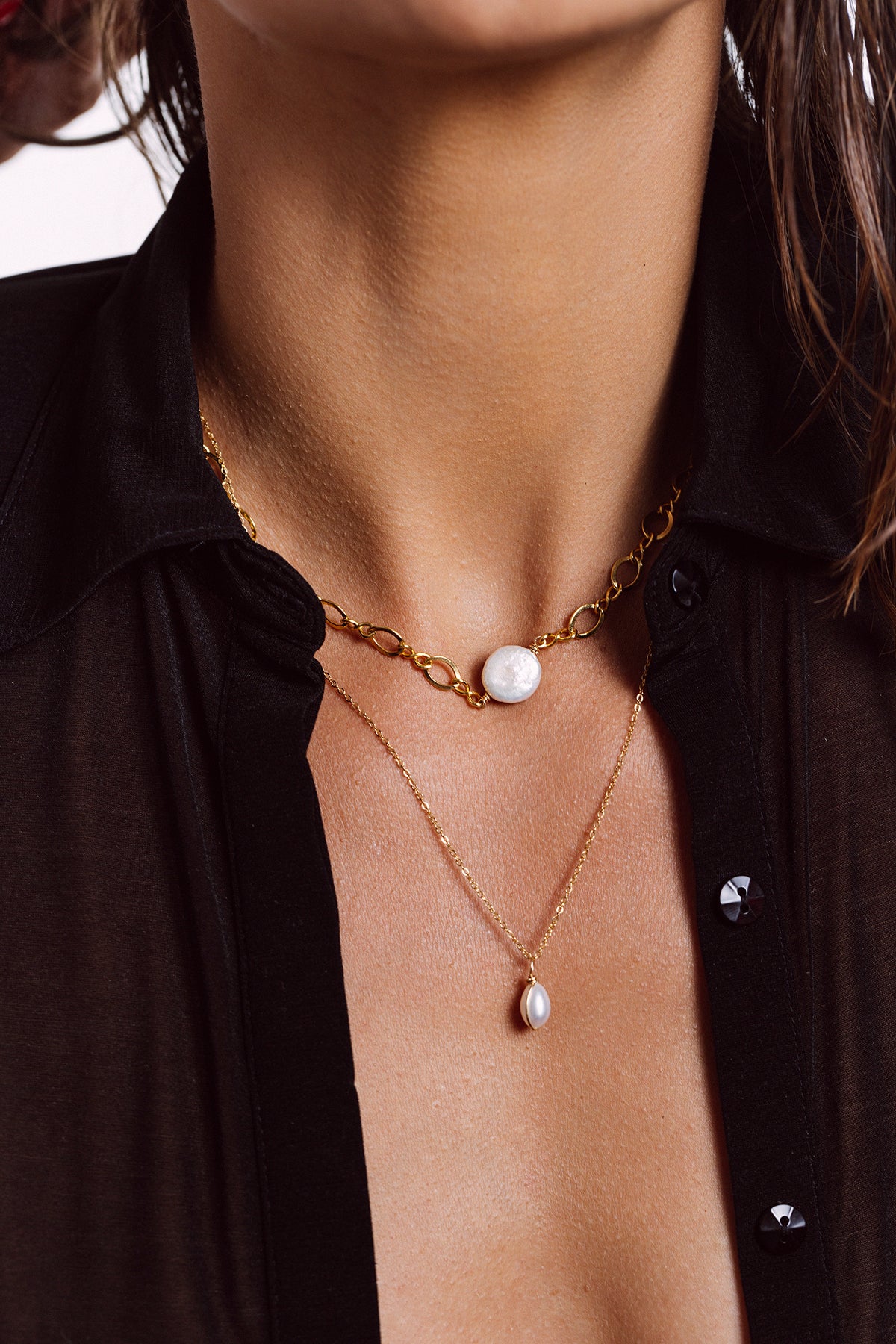 Charm Pendant - Intertwined Cultured Pearl