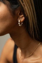 Chain earrings - Cultured pearls