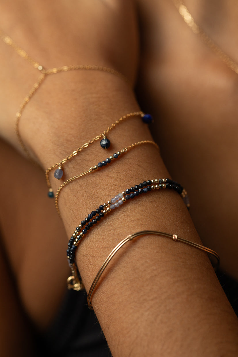 Double Queen Necklace-Bracelet - Azure