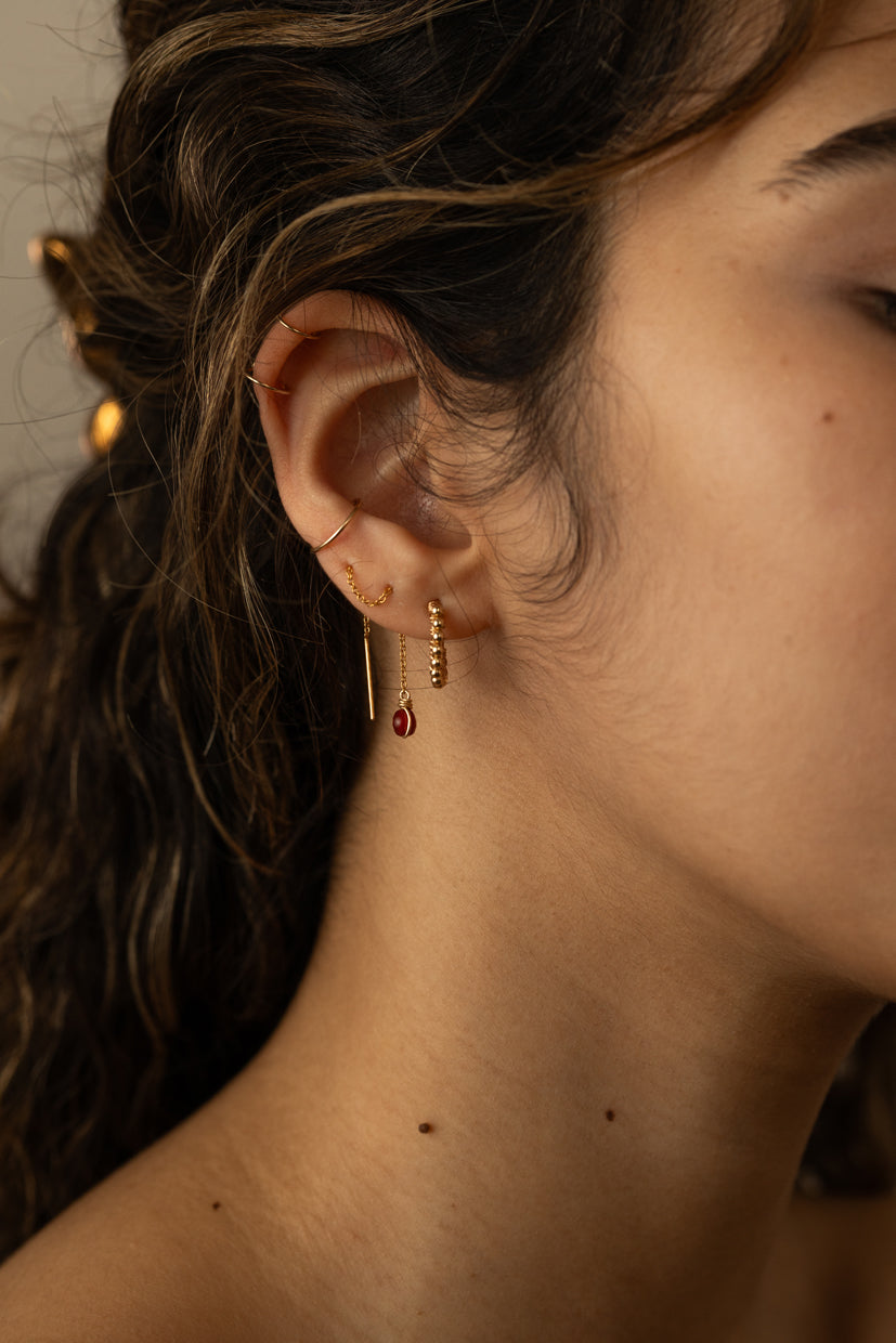 Beaded hoop earrings