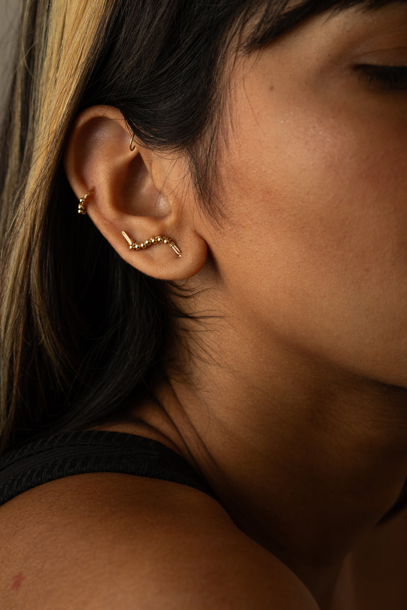 Helix pearl piercing - 750‰ Gold