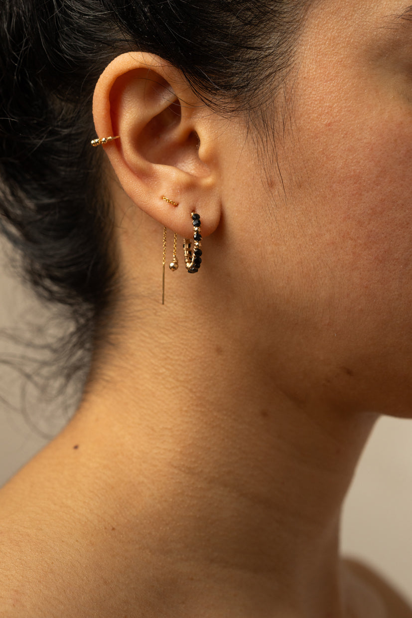 Helix pearl piercing - 750‰ Gold