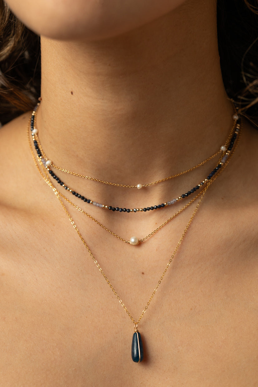 Double Queen Necklace-Bracelet - Azure
