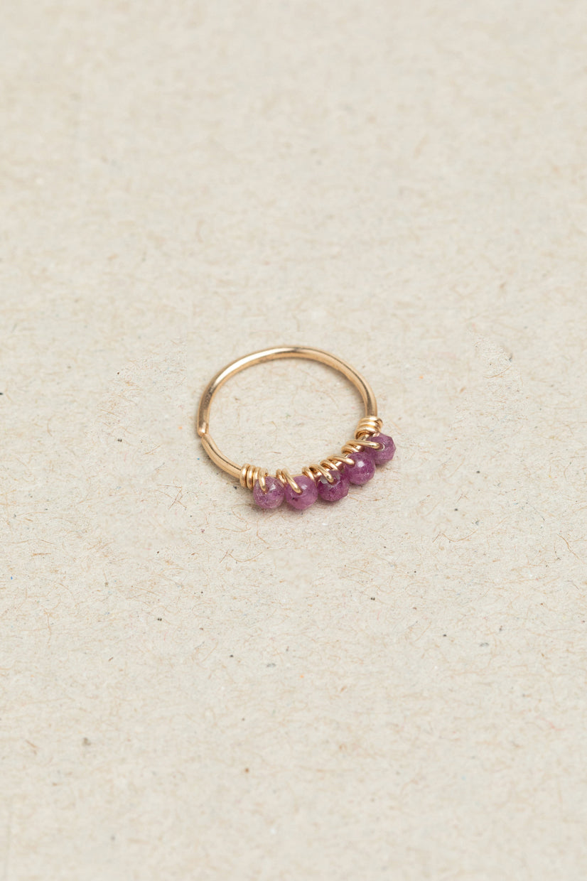 Diana Piercing - Ruby - 750‰ Gold