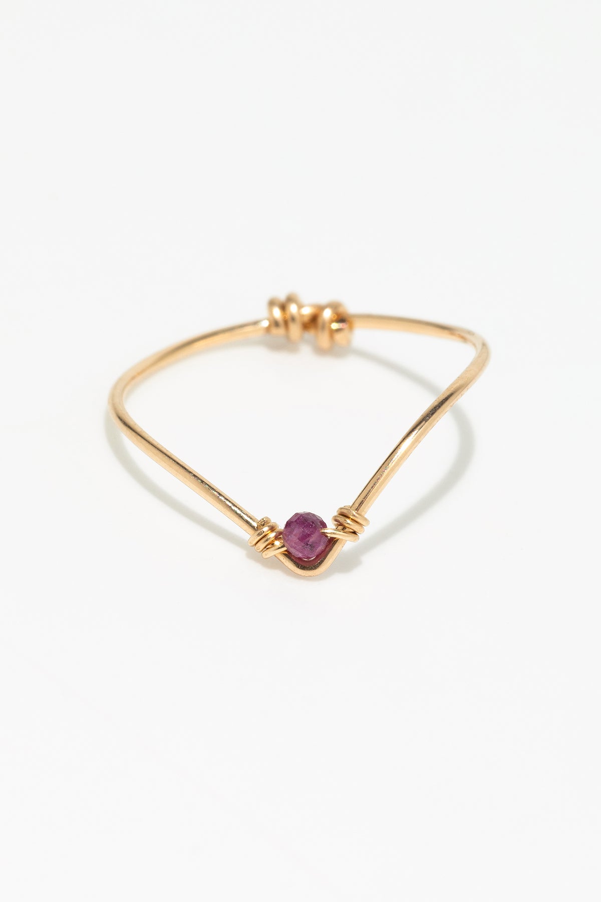 Chevron Ring - Ruby