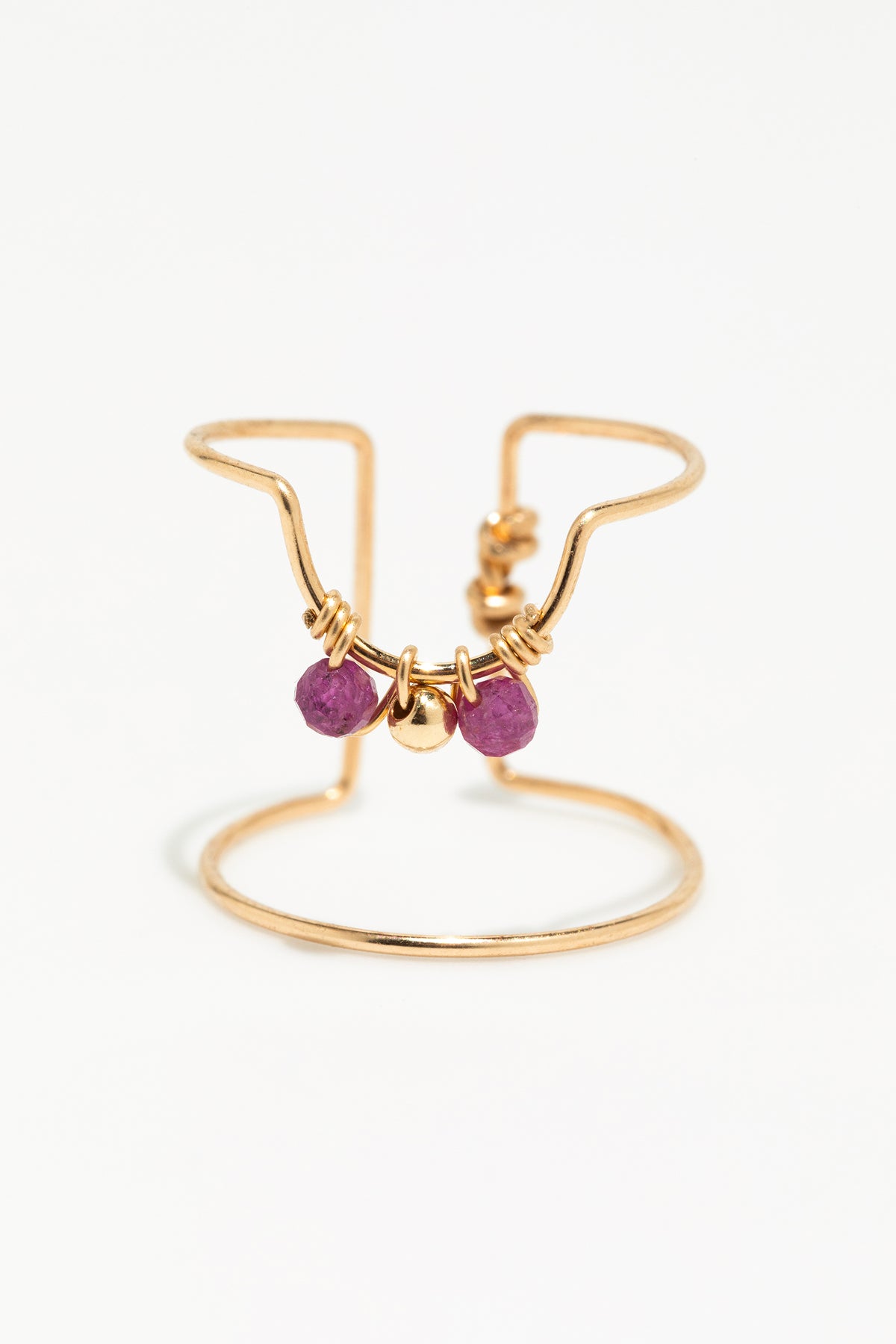 Weaving Nail Ring - Ruby