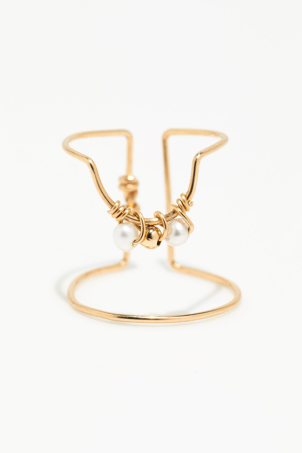 Weaving Nail Ring - Cultured Pearl