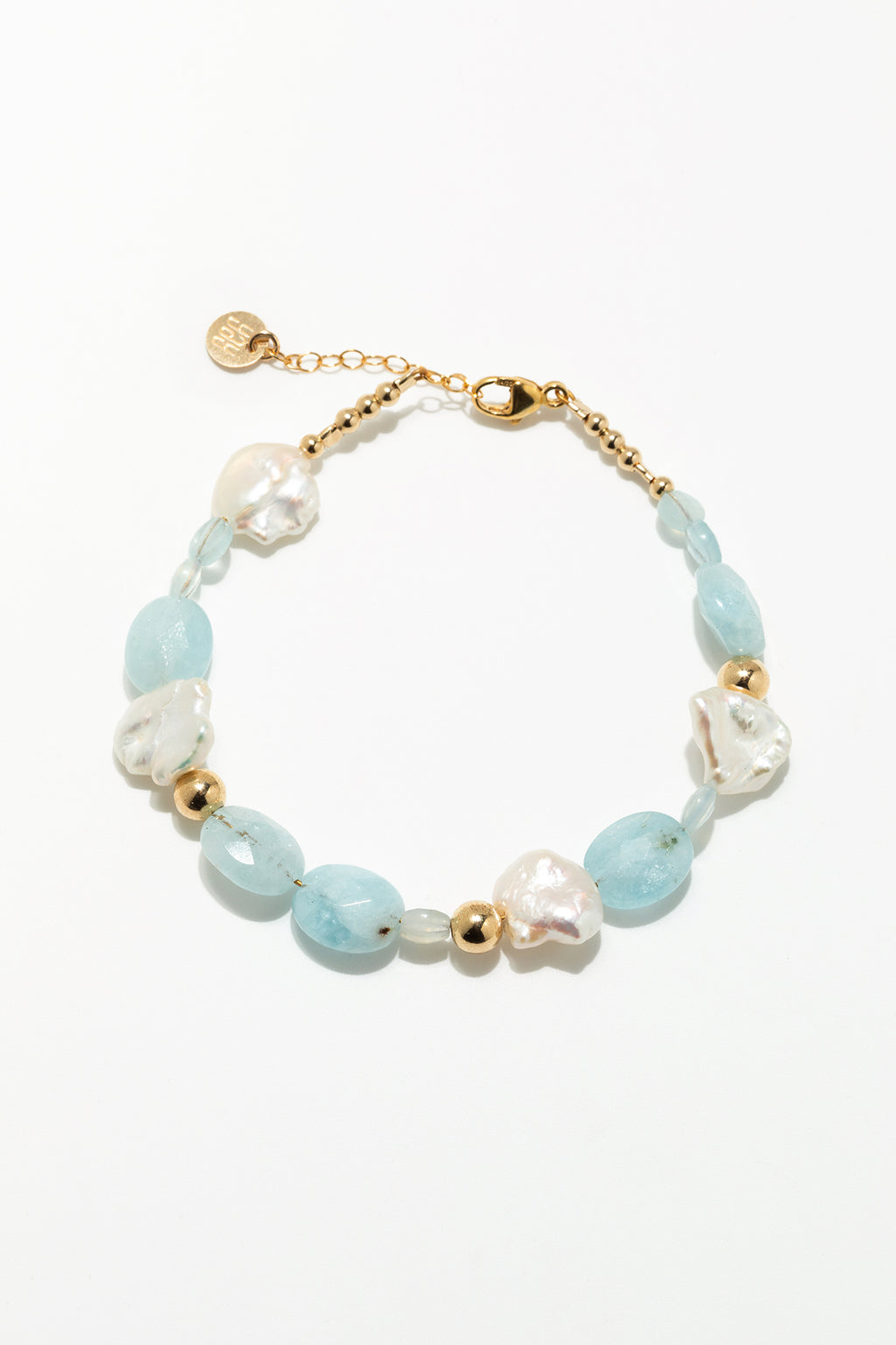 Cowrie Bracelet - Aquamarine