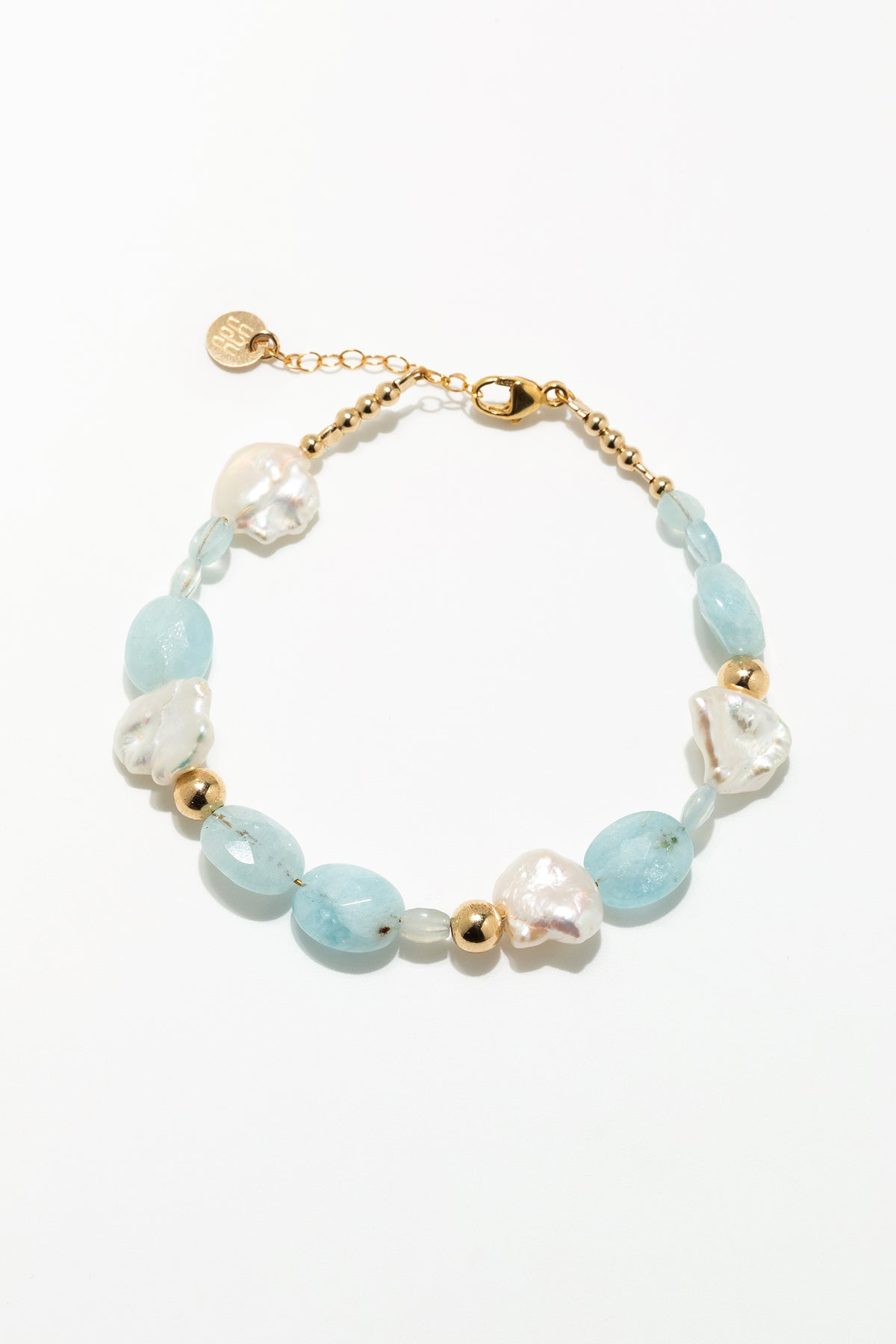 Cowrie Bracelet - Aquamarine