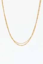 Satellite double chain necklace