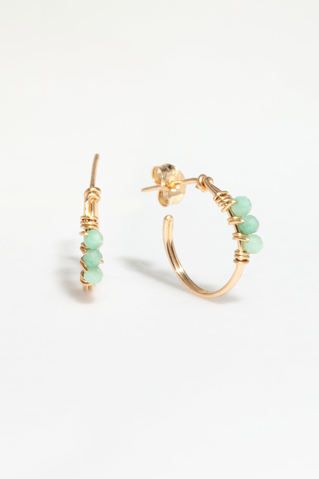 Théa Hoop Earrings - Emerald