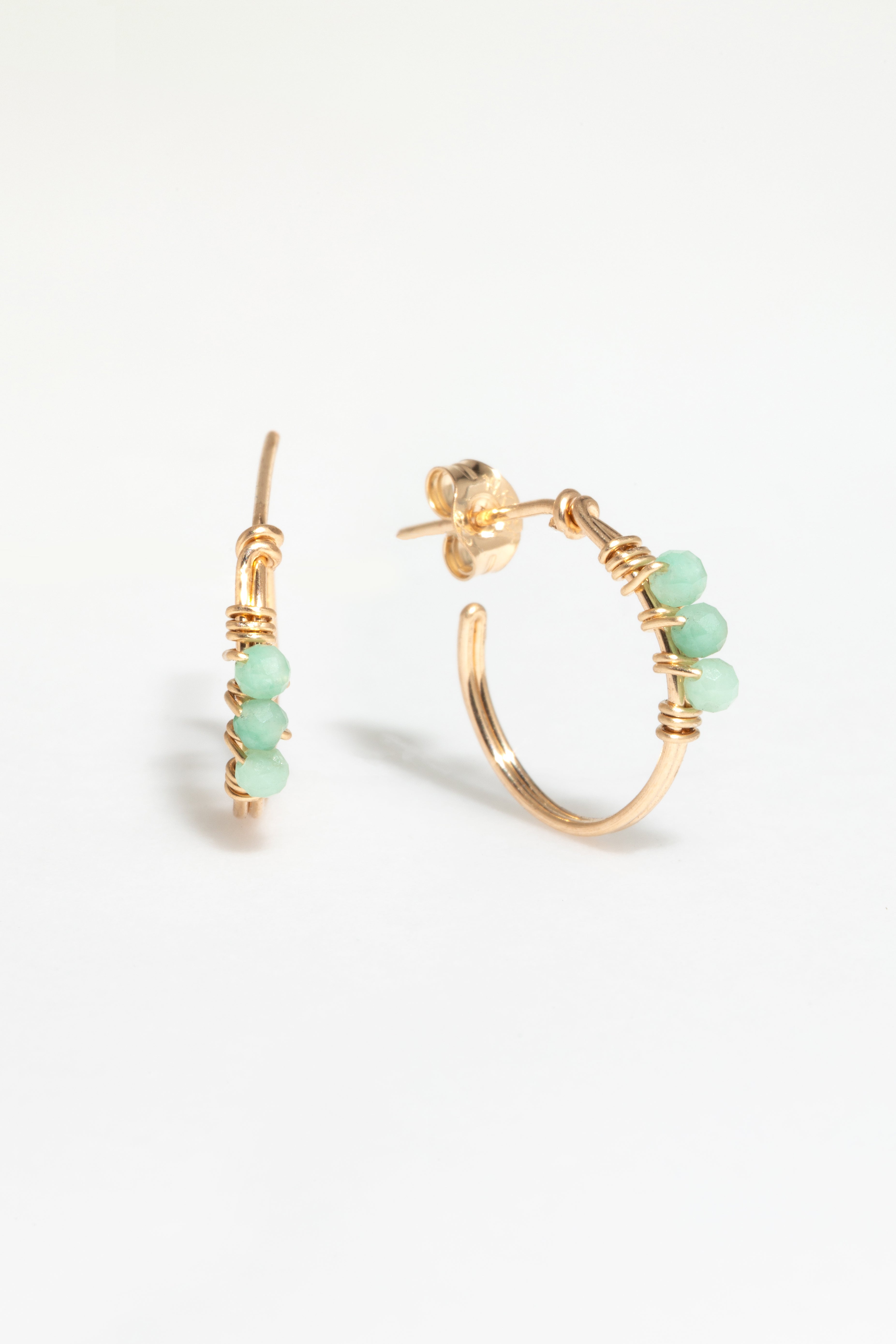 Théa Hoop Earrings - Emerald