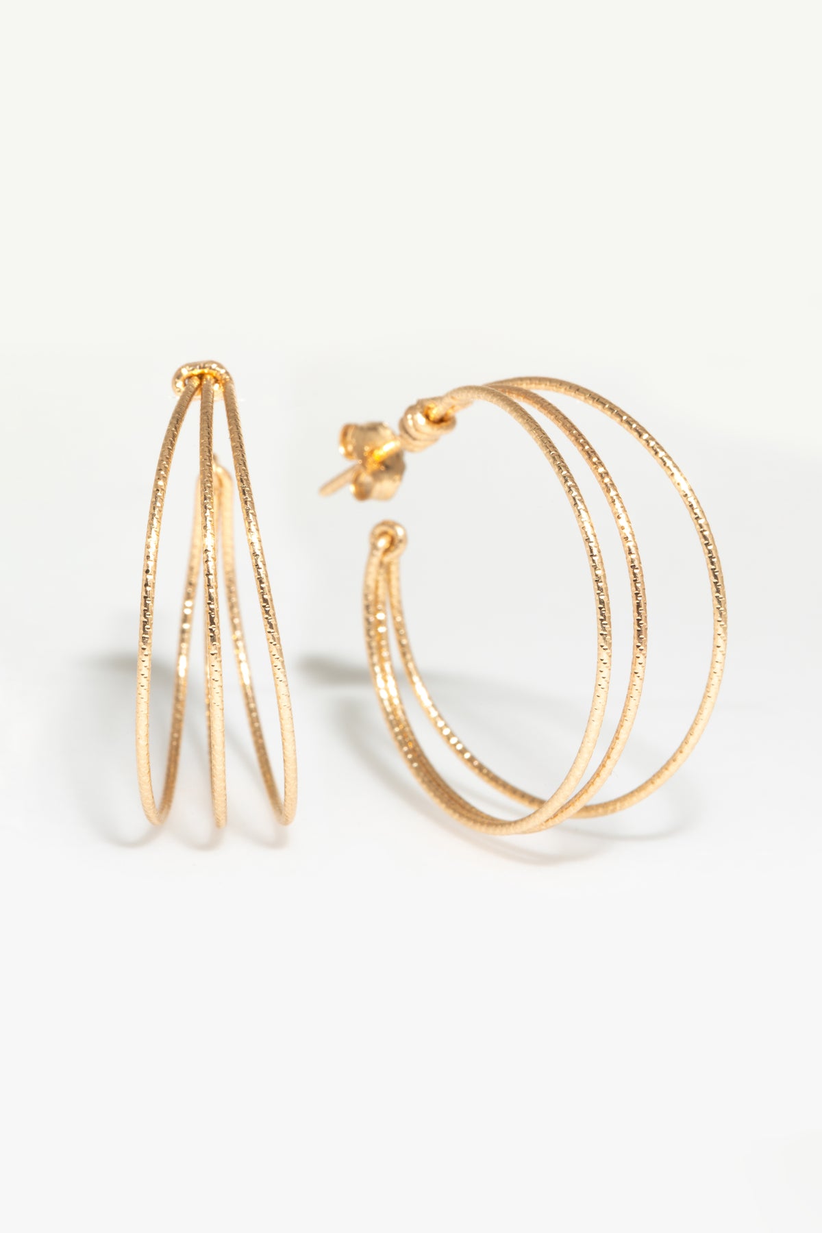 Triple Creole Hoops - Shimmering