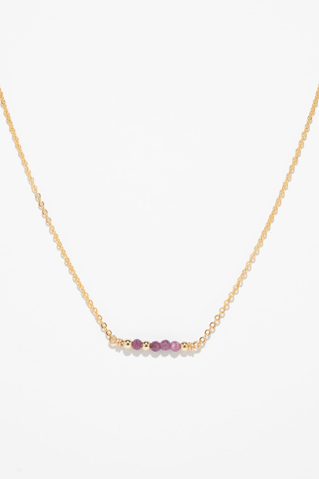 Théa Short Necklace - Ruby