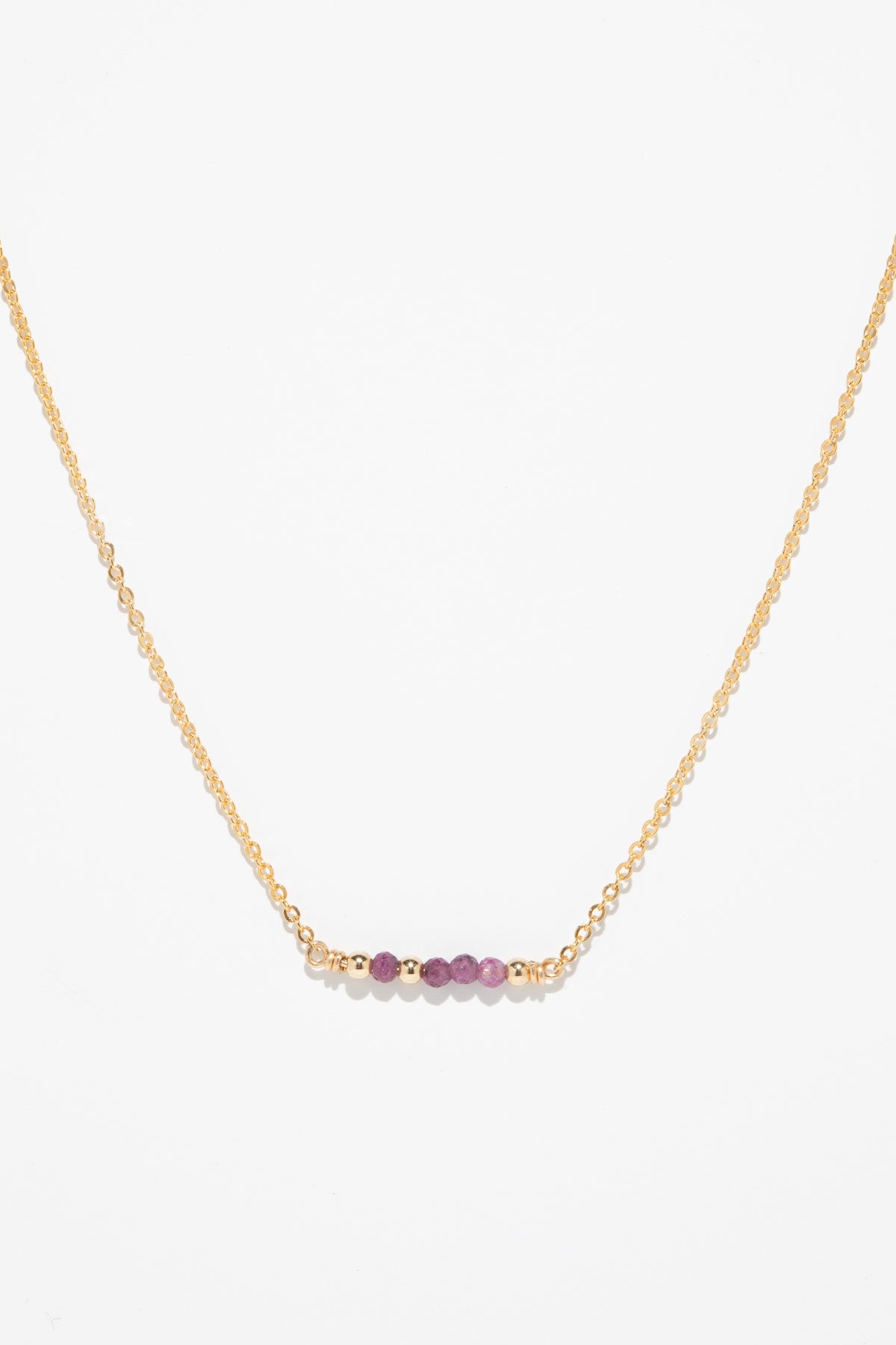 Théa Short Necklace - Ruby