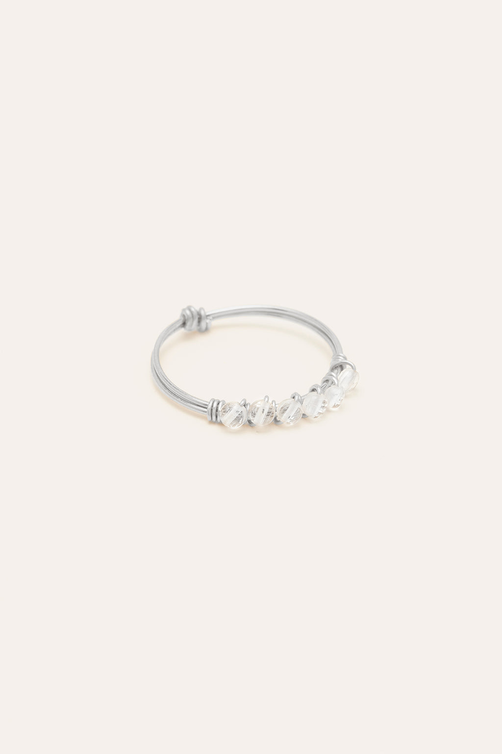Pavé Ring - Rock crystal - Silver