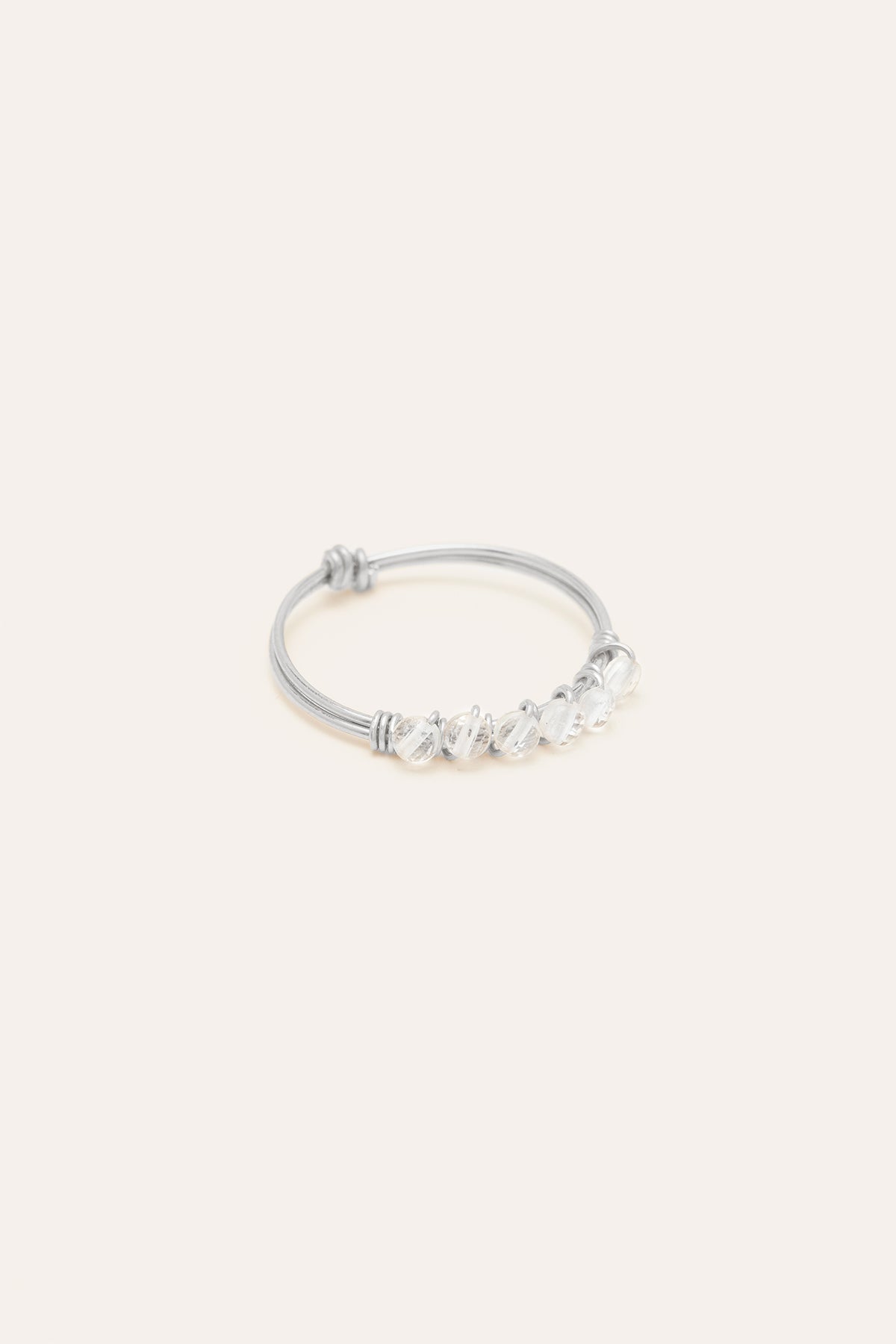Pavé Ring - Rock crystal - Silver